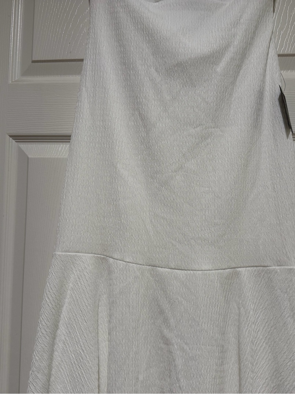 NWT lulus Darling Ways White Textured Strapless Midi Dress Size Medium - Picture 5 of 11